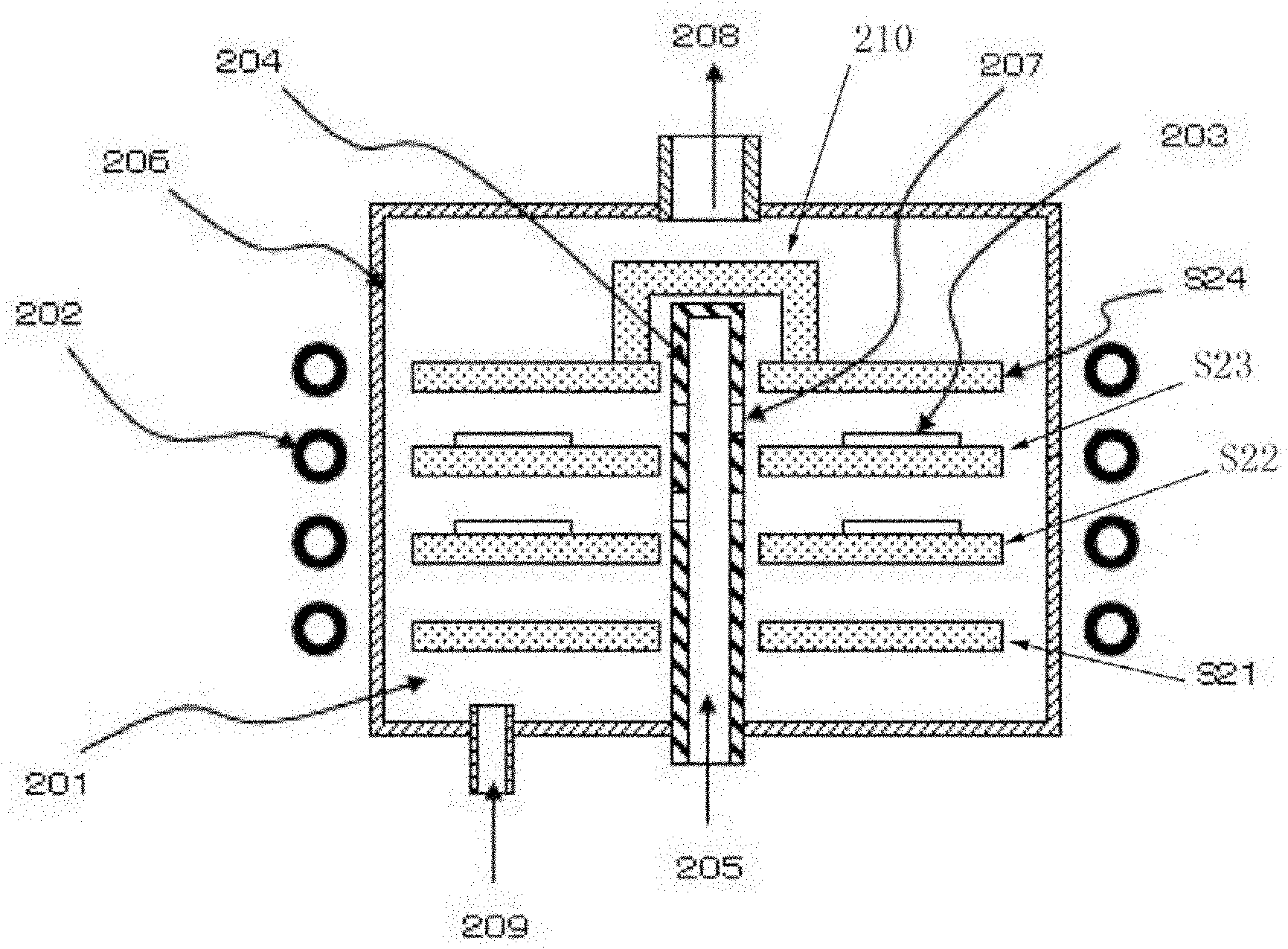 Pallet device and crystallized film growth device