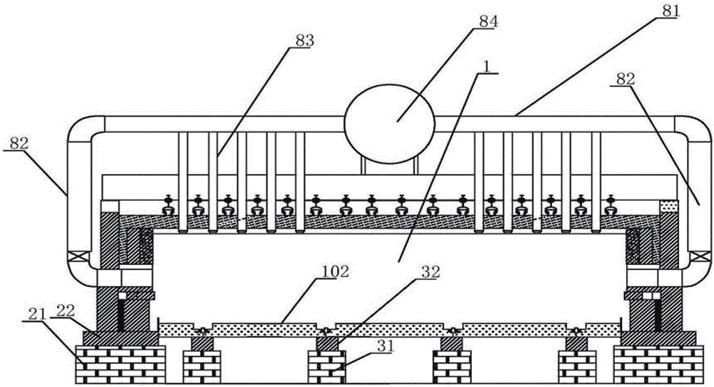 A coal gangue tunnel kiln preheating section structure