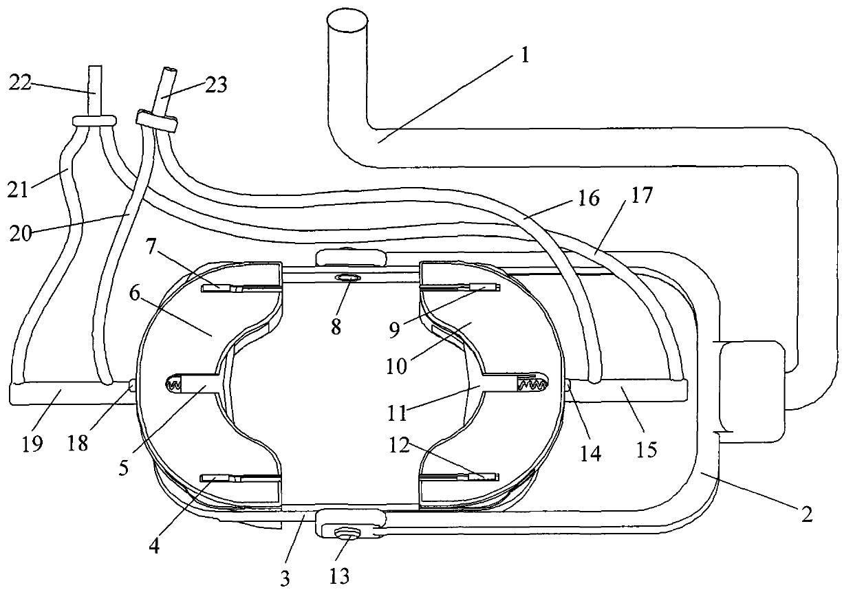 Underactuation tail end tool of apple picking robot