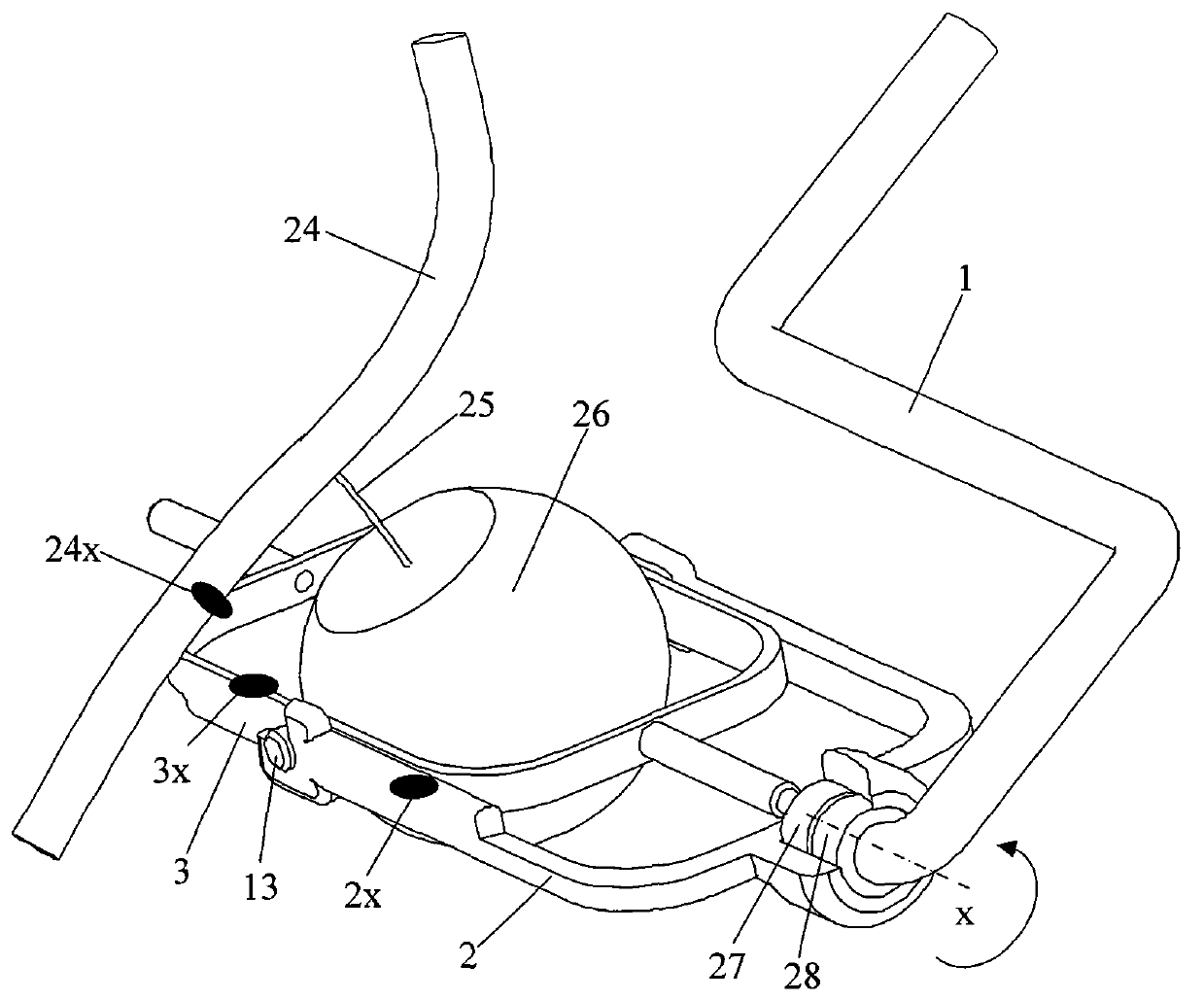 Underactuation tail end tool of apple picking robot