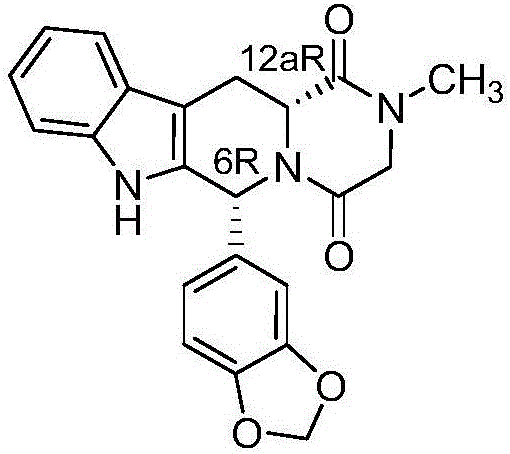 Tadalafil containing orally-dissolved film agent and preparation method thereof