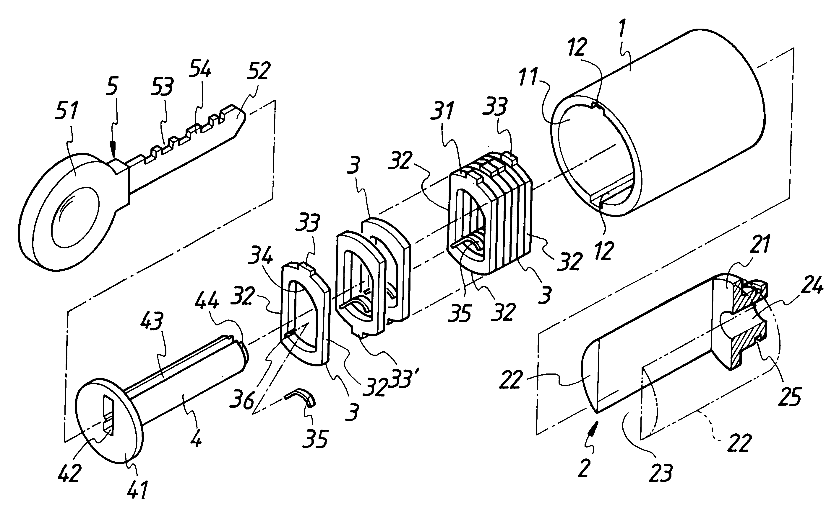 3-action lock barrel