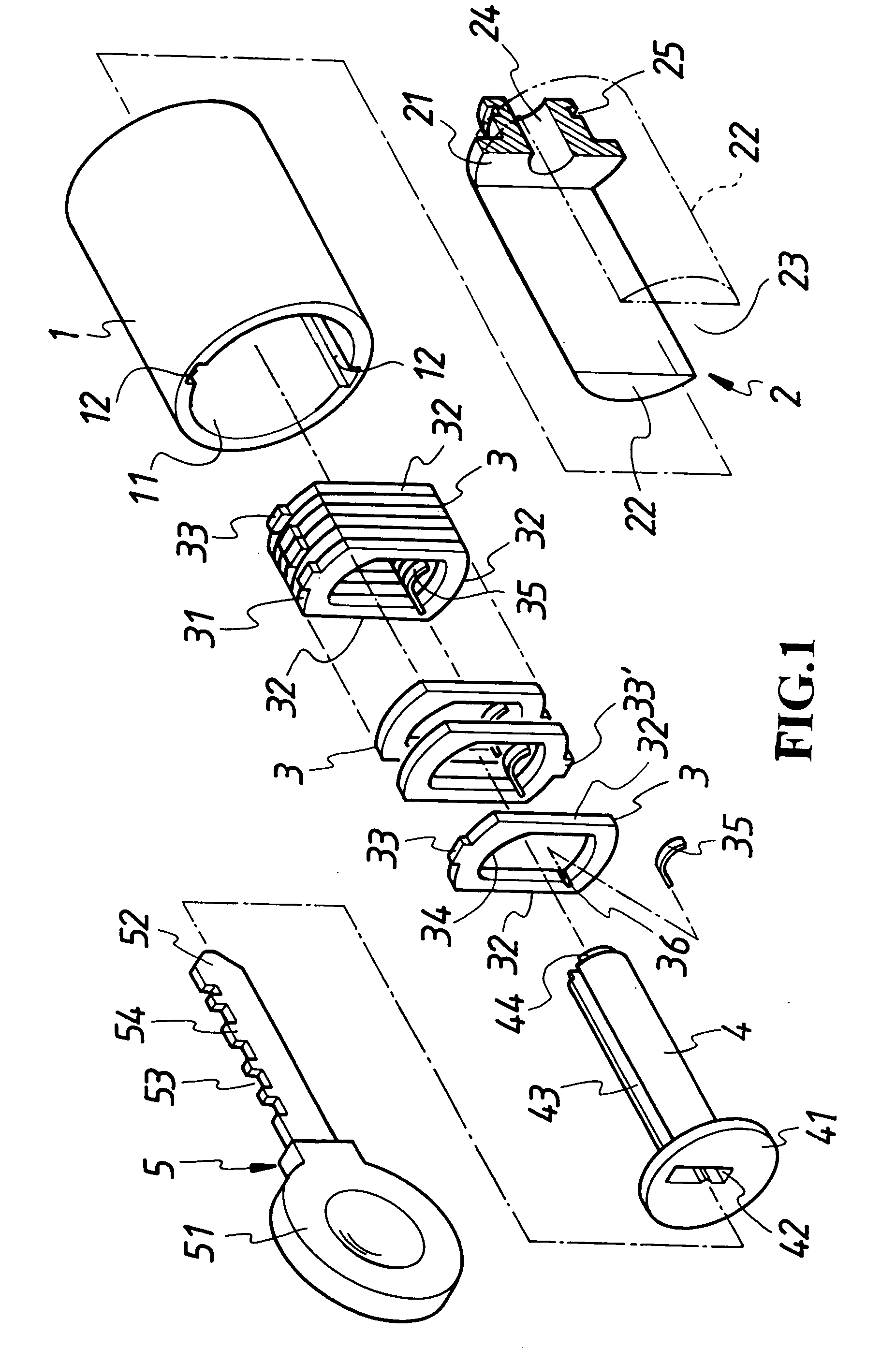 3-action lock barrel