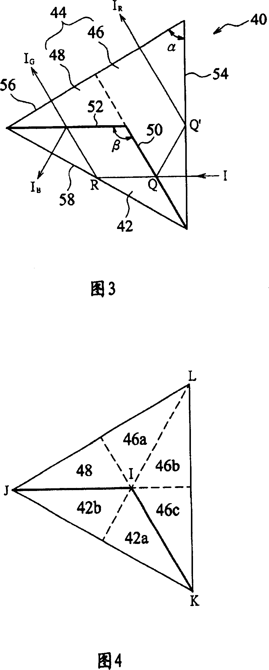 Color splitting prism assembly