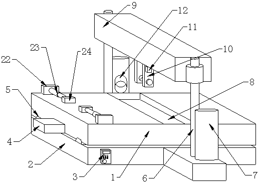 Double-column cutting device with feedback function