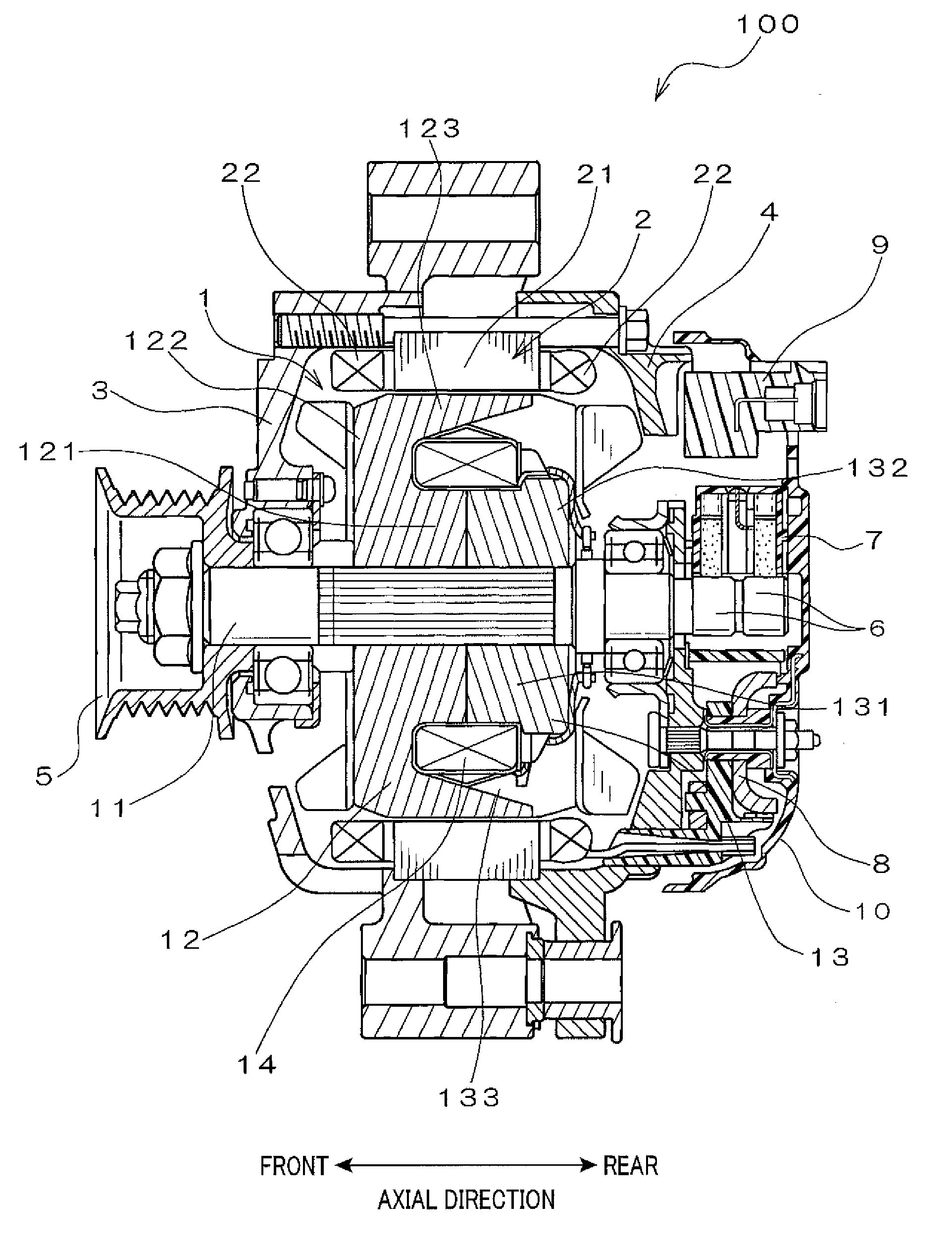 Rotor for automotive alternator