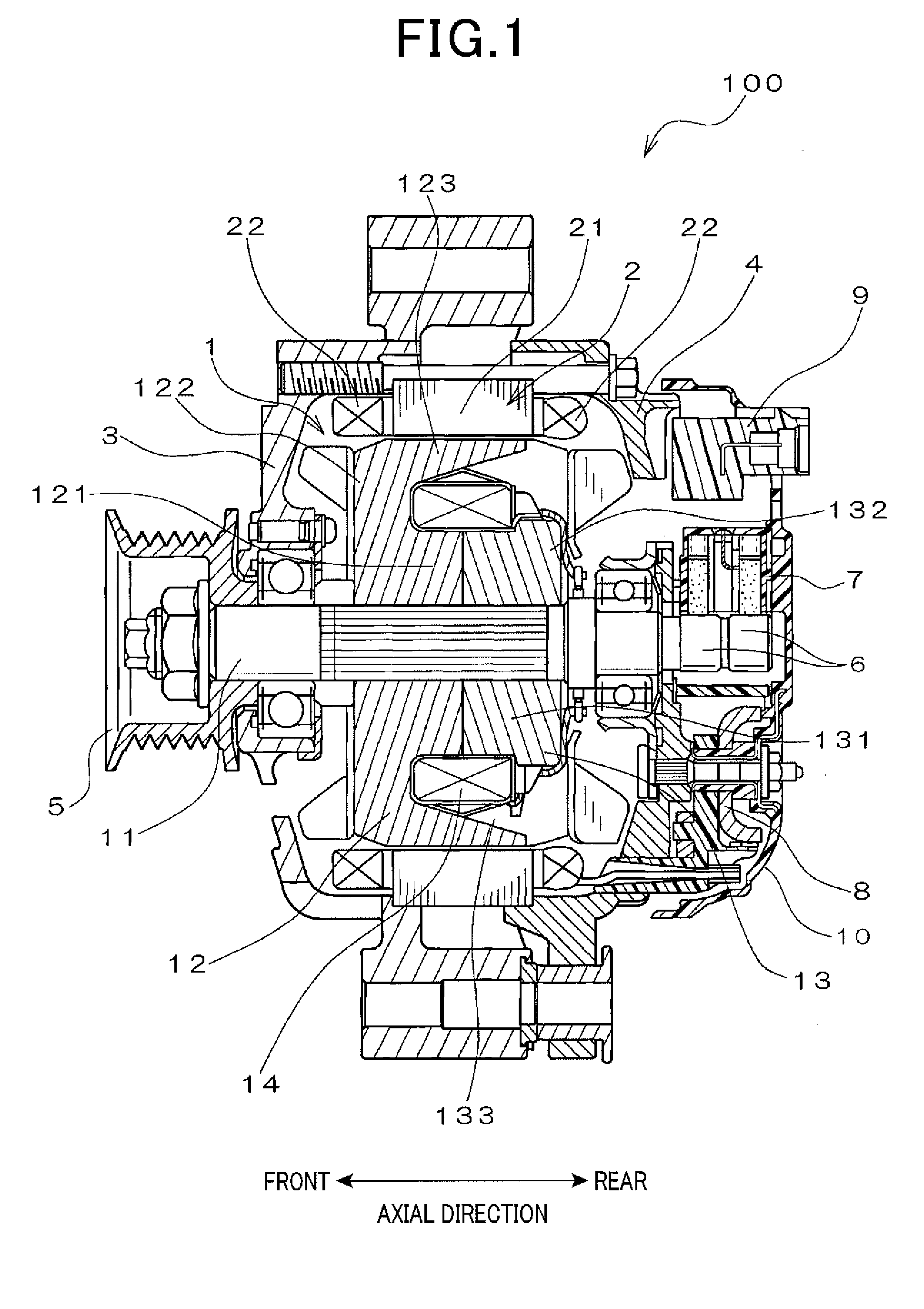 Rotor for automotive alternator