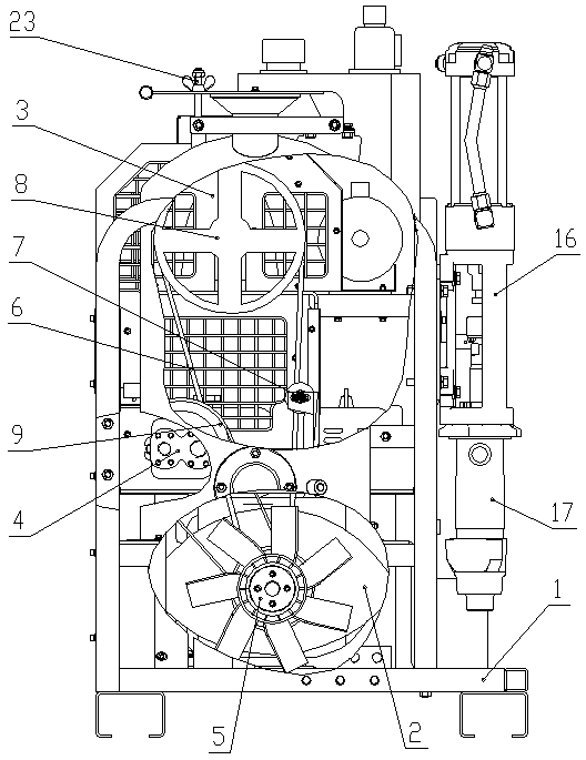 Vehicle-mounted normal temperature type striping machine