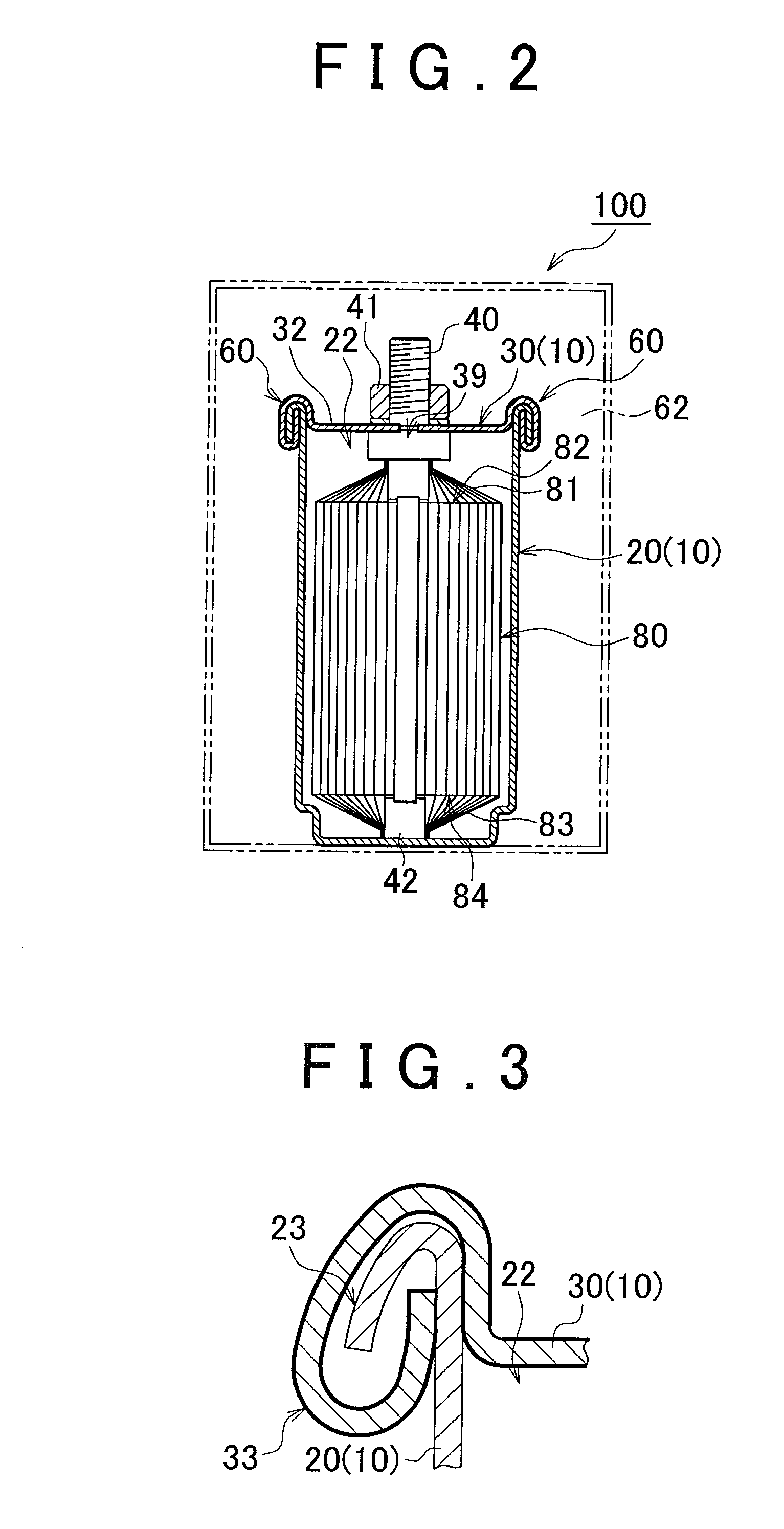 Sealed battery, and vehicle equipped therewith