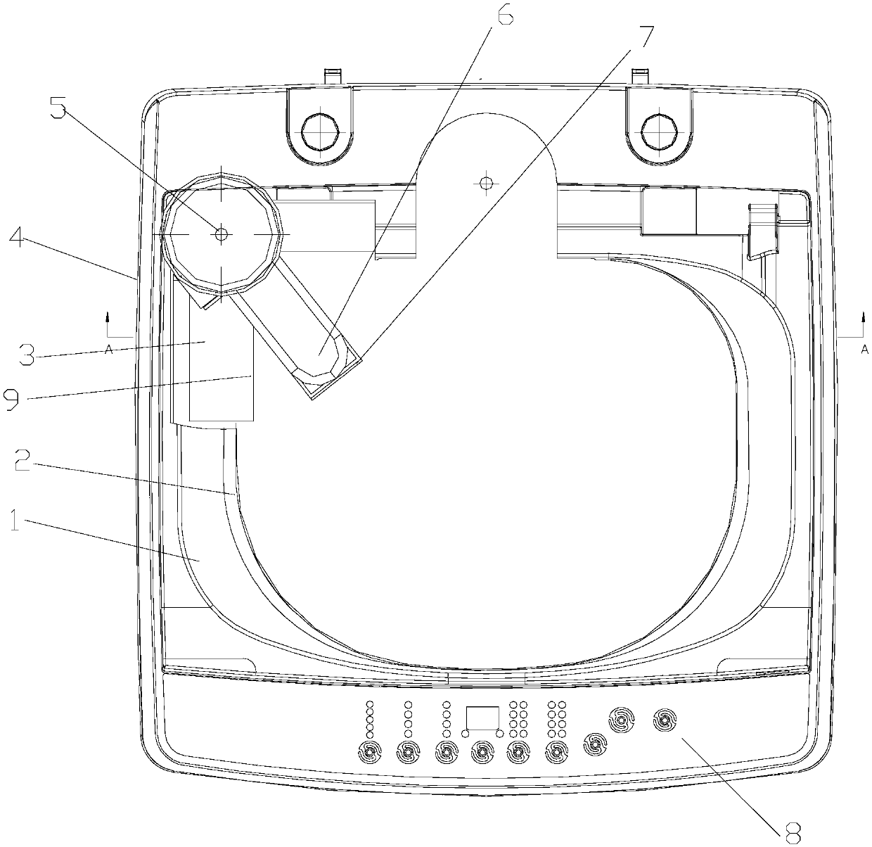 Washing machine with partial pre-washing function