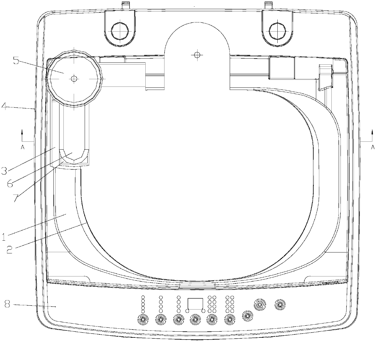 Washing machine with partial pre-washing function