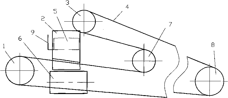 Discharging device of belt conveyor