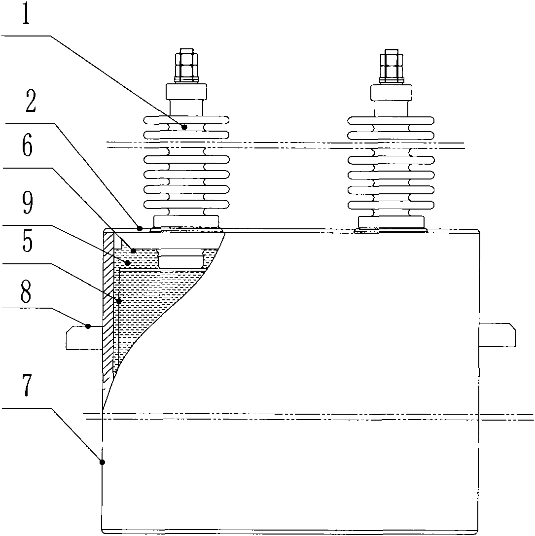 High-voltage power capacitor device and manufacturing method thereof