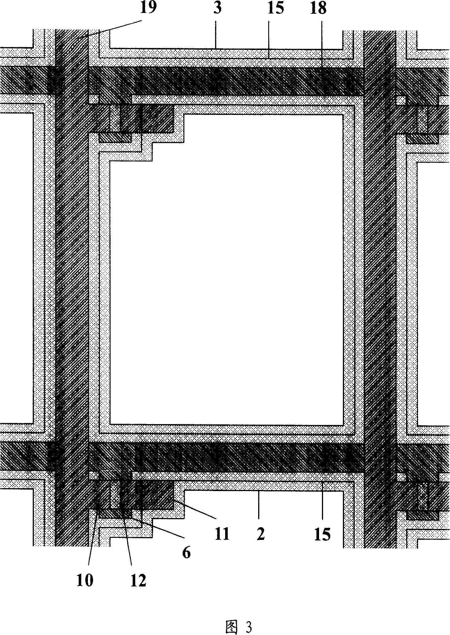 Liquid crystal display device with thin-film transistor on color film and its manufacture method