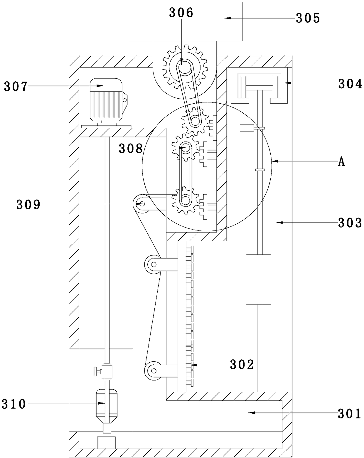 Water curtain device used in bathroom cabinet surface painting production