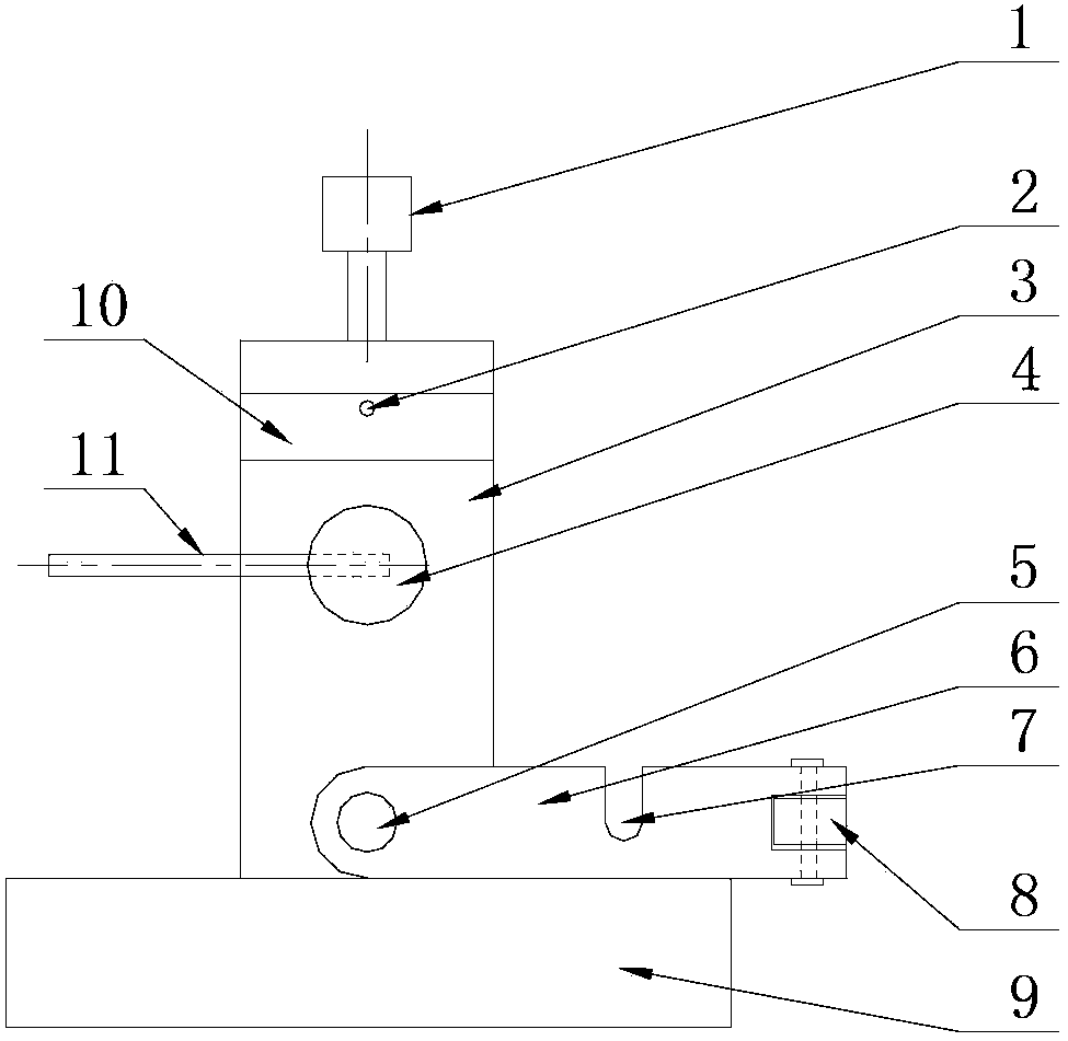 Special fixing device for grinding toothed handle of feed dog