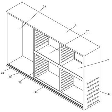 Multi-cavity circulating ventilation type control cabinet and production process thereof