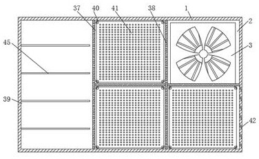 Multi-cavity circulating ventilation type control cabinet and production process thereof