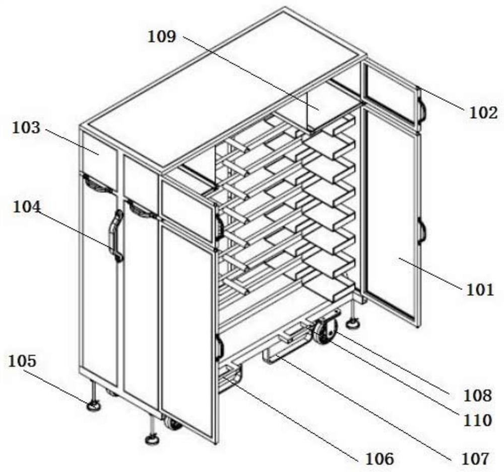 Cable type electrical connector storing and conveying device