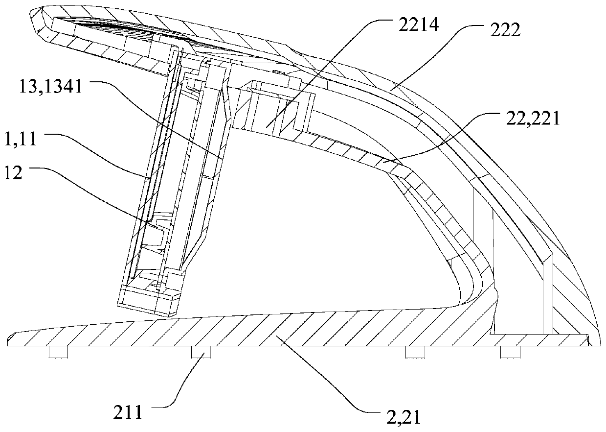 Suspension type automobile instrument panel assembly, automobile instrument desk and automobile