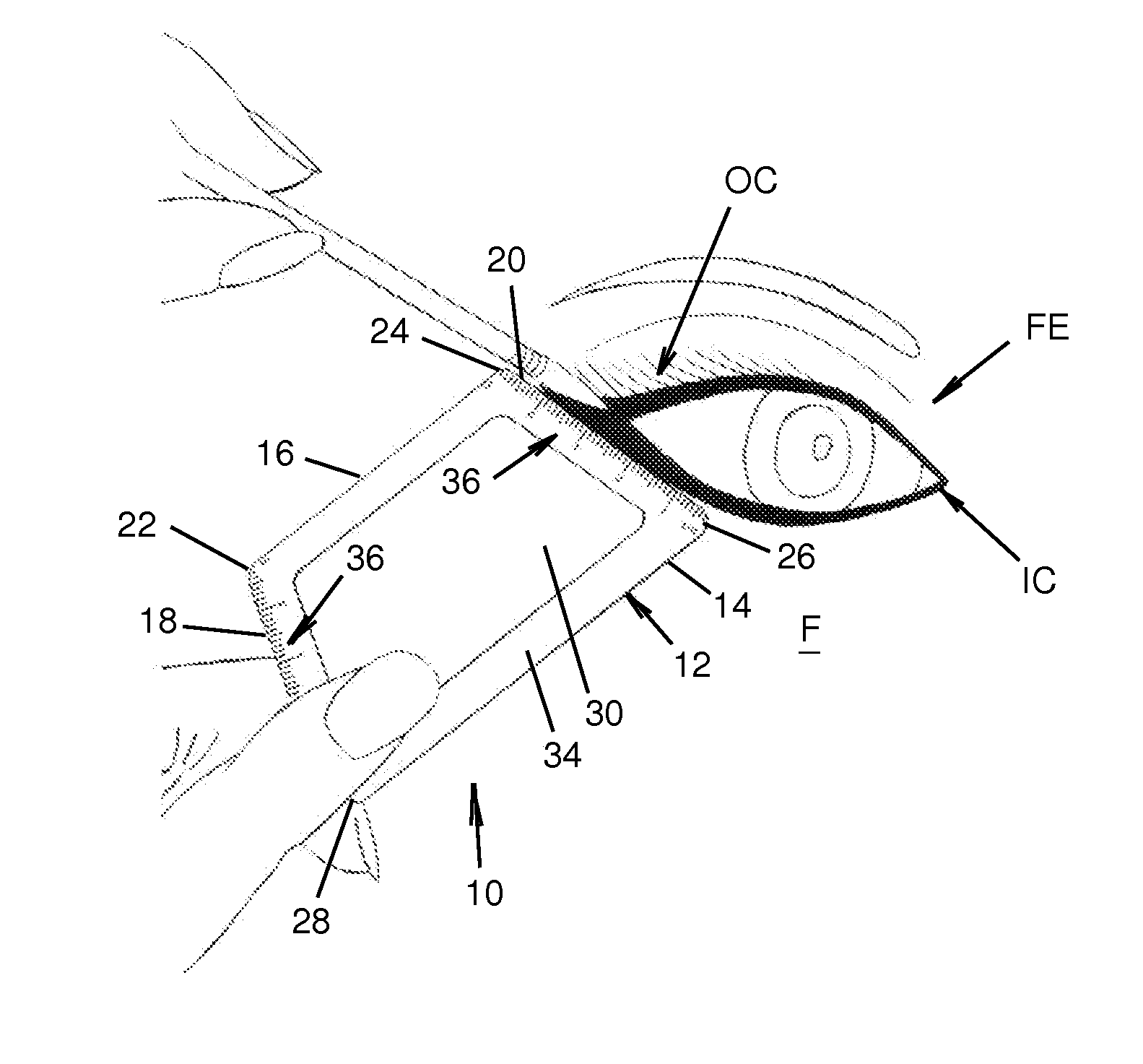 Ergonomic makeup shield for applying eye makeup and methods of using the same