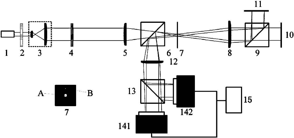 Polarization state parameter measuring device and method based on transmission point diffraction type common digital holography