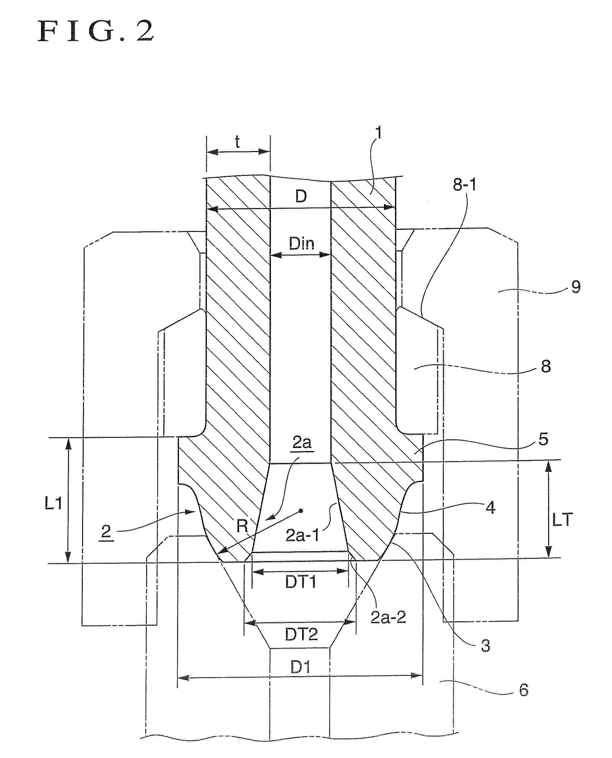 Connection Head Structure of High Pressure Fuel Injection Tube