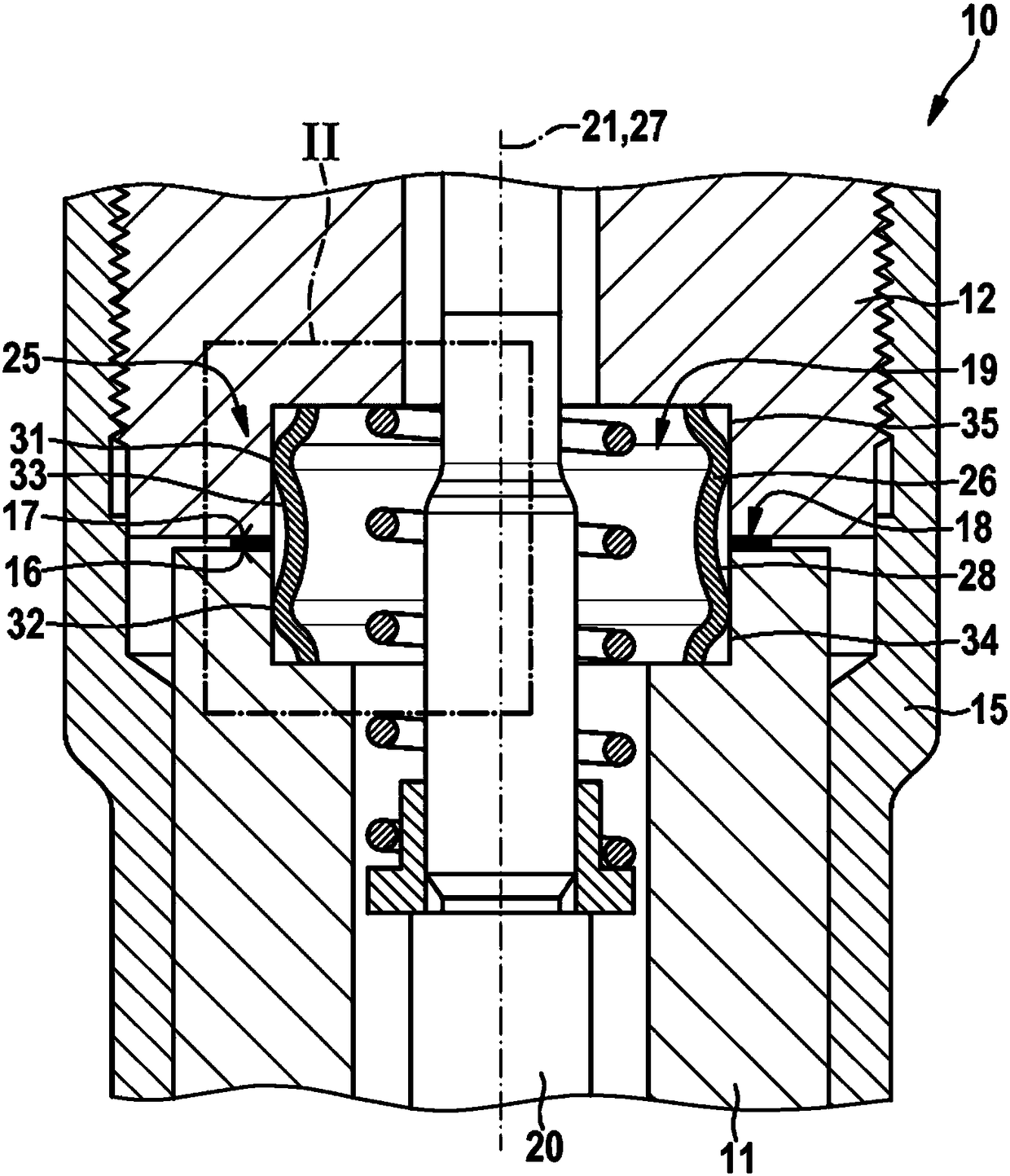 Sealing element, and fuel injector comprising a sealing element