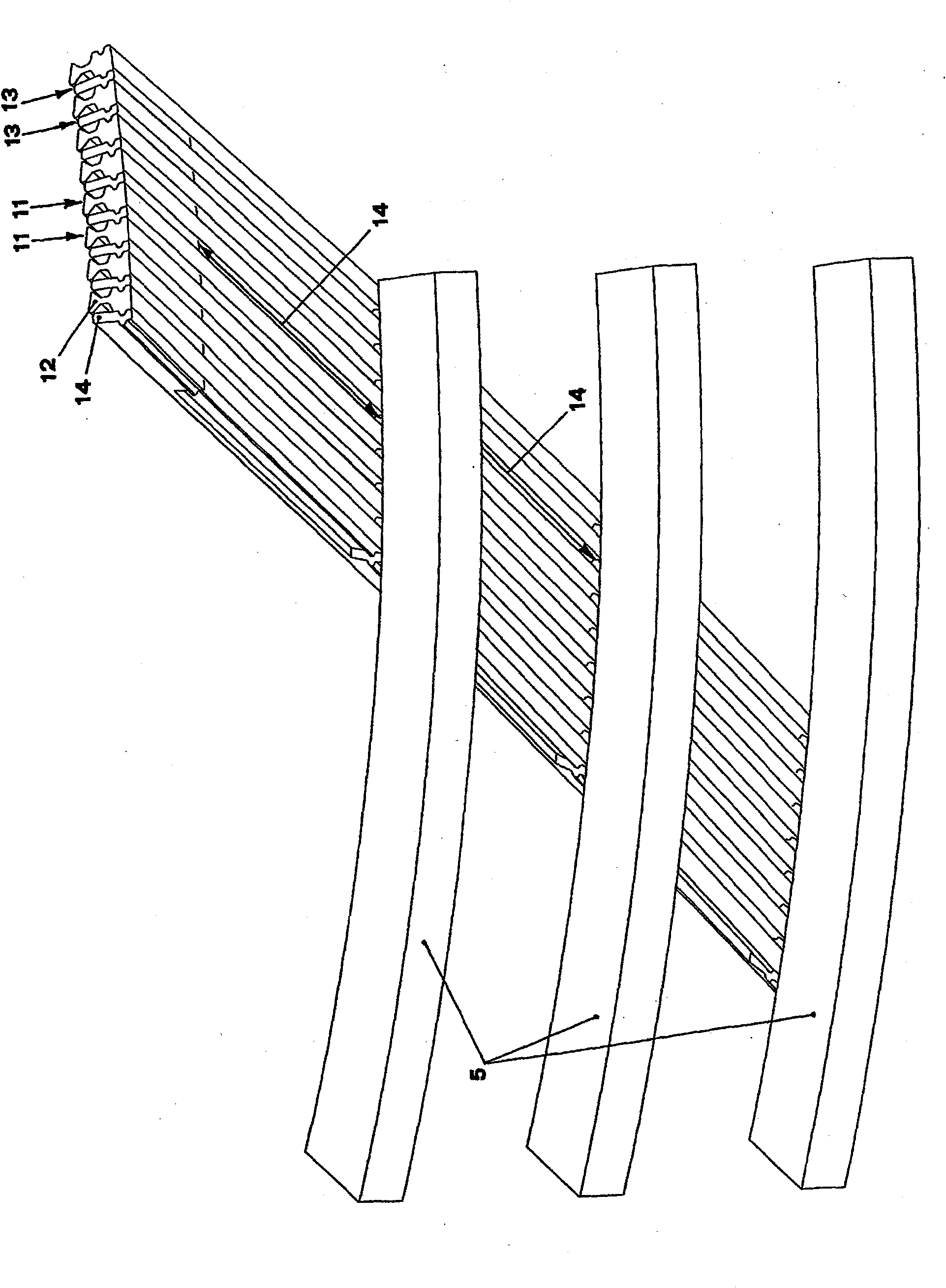 Improved filtering drum for fibre suspensions in water