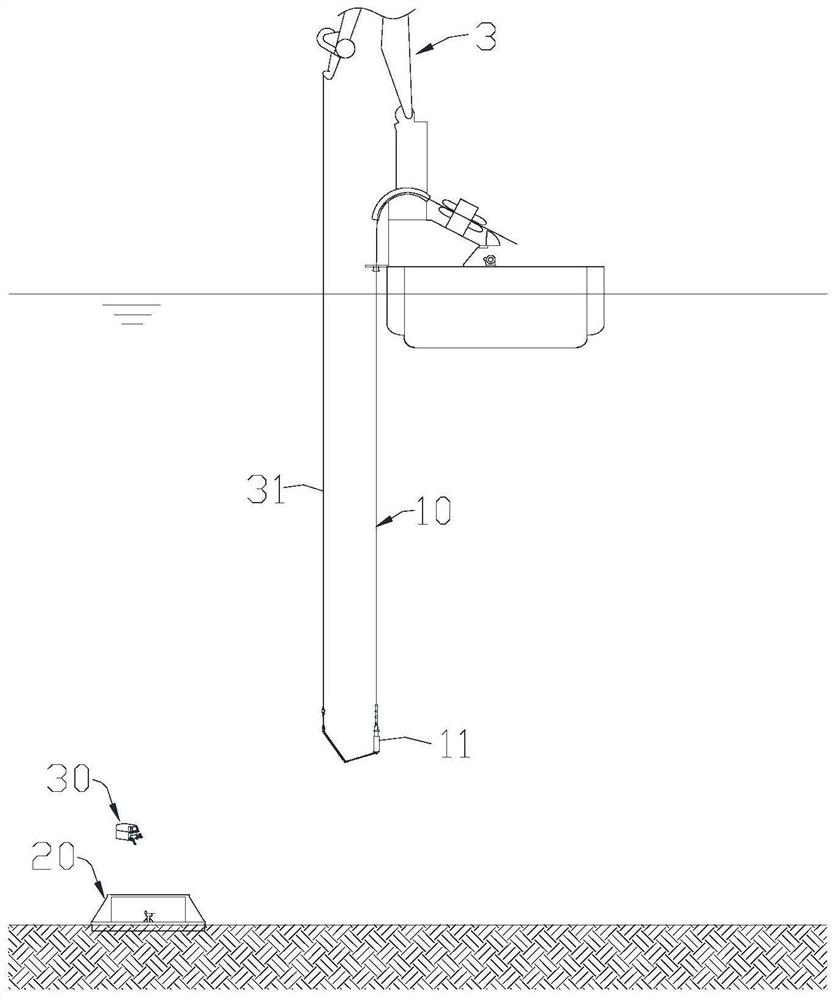 Laying and mounting method for deepwater submarine cable broadside launching