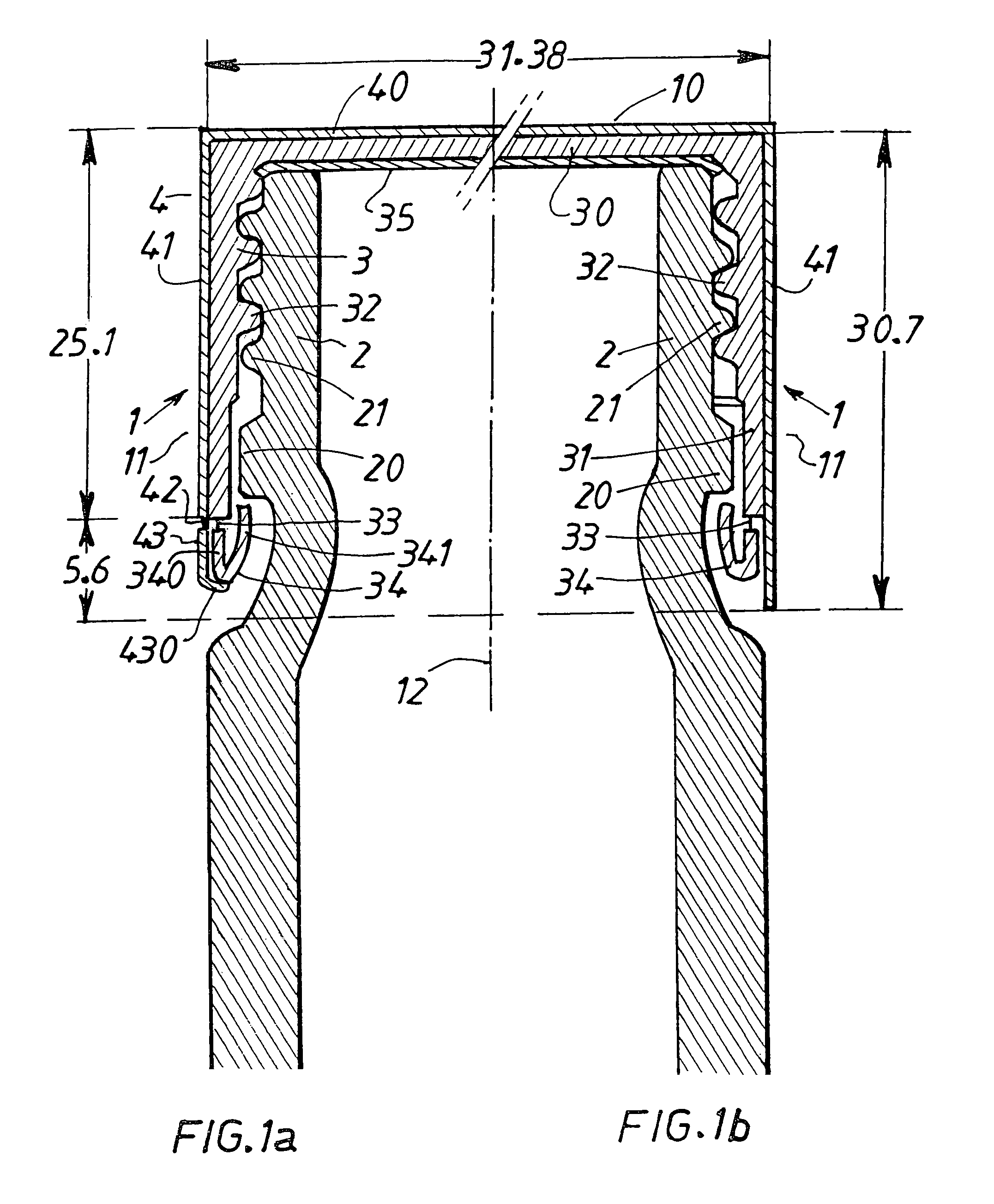 Composite sealing cap