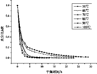 Method for predicting hippocampus hot air drying process by utilizing Page mathematical model