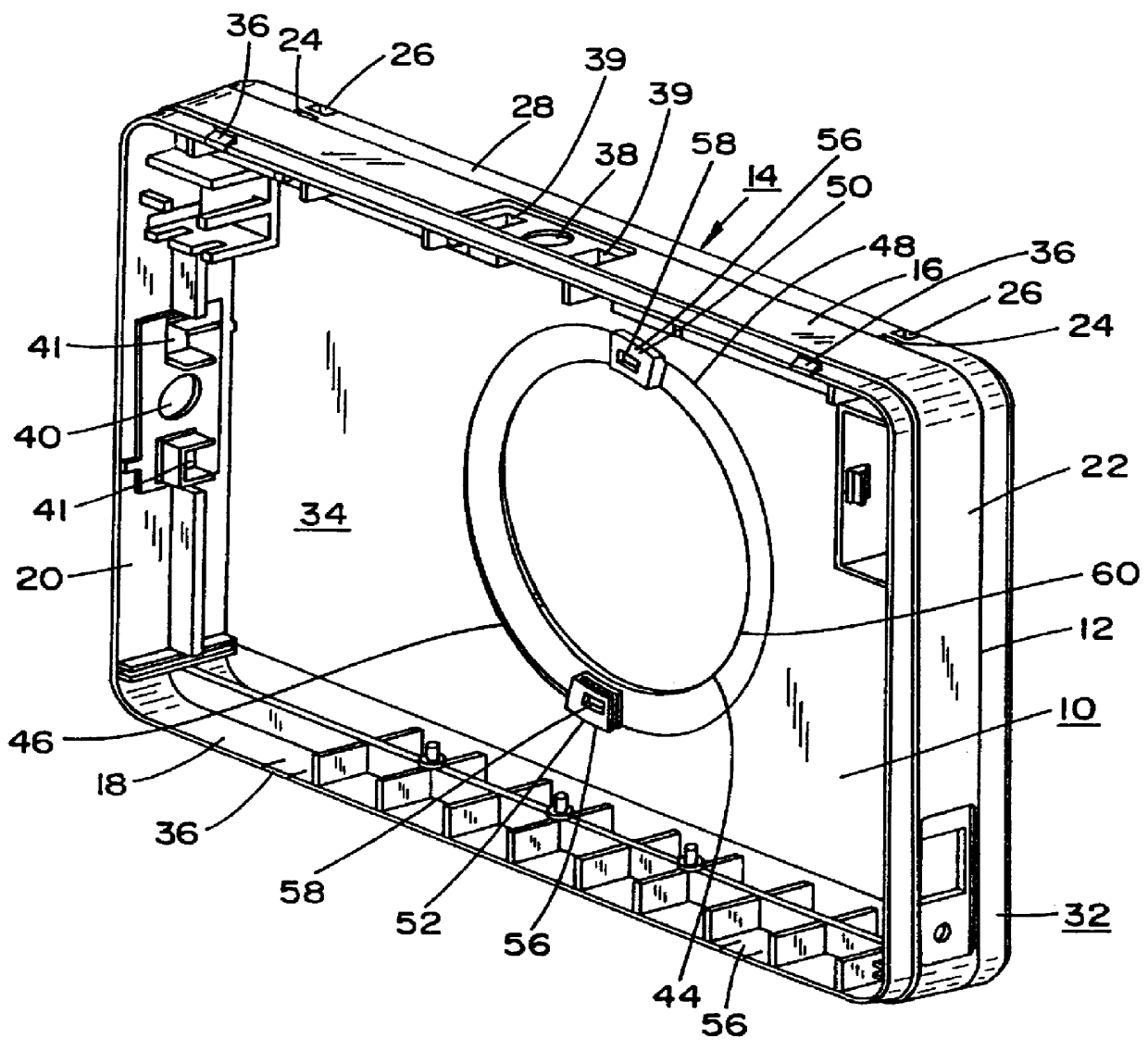 Self-aligning canopy structure for connection to a mounting plate adapter utilized for attaching an exit sign to a junction box