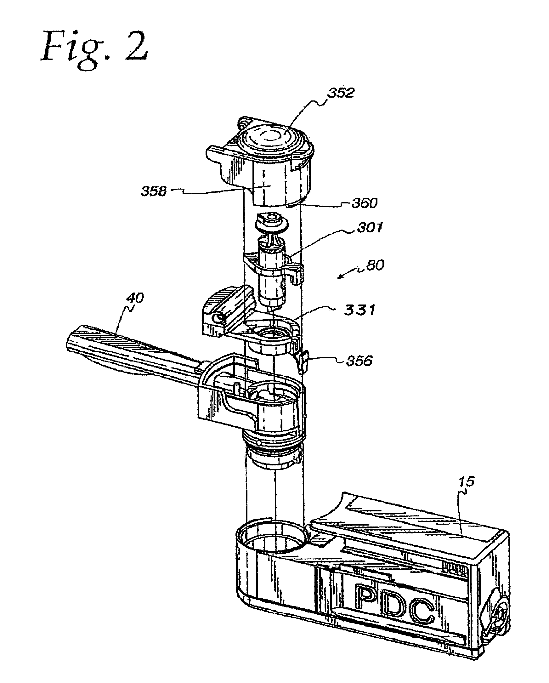 Unit dose cartridge and dry powder inhaler