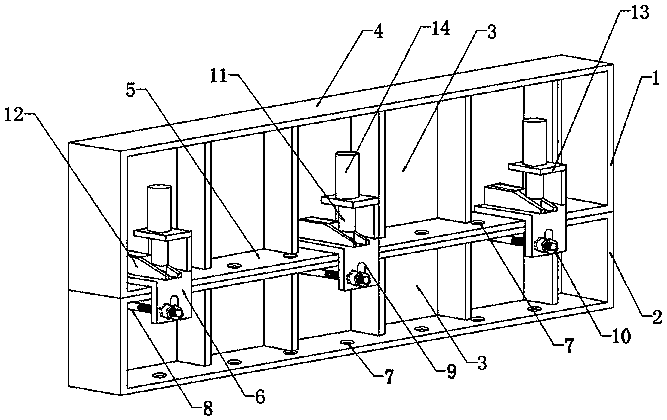 Building structure of aluminum mold beam side plate above architectural door opening