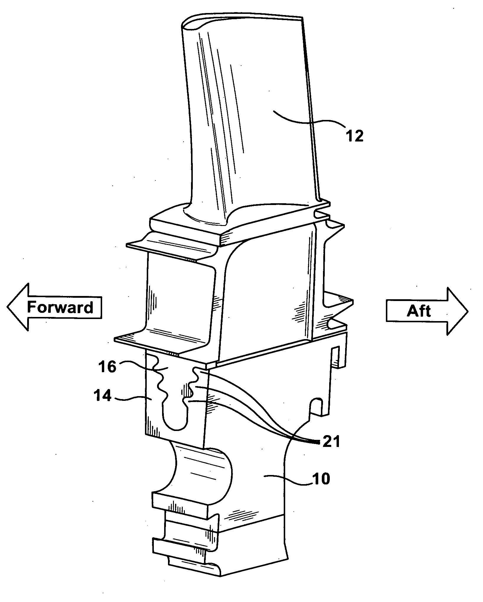 Blade/disk dovetail backcut for blade/disk stress reduction (9FA, stage 1)