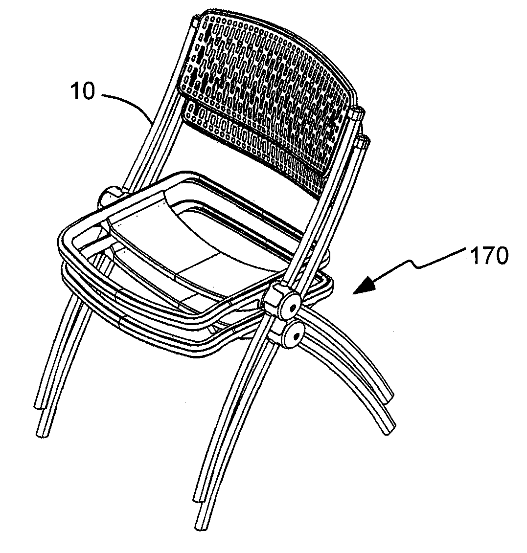 Mesh stacking chair