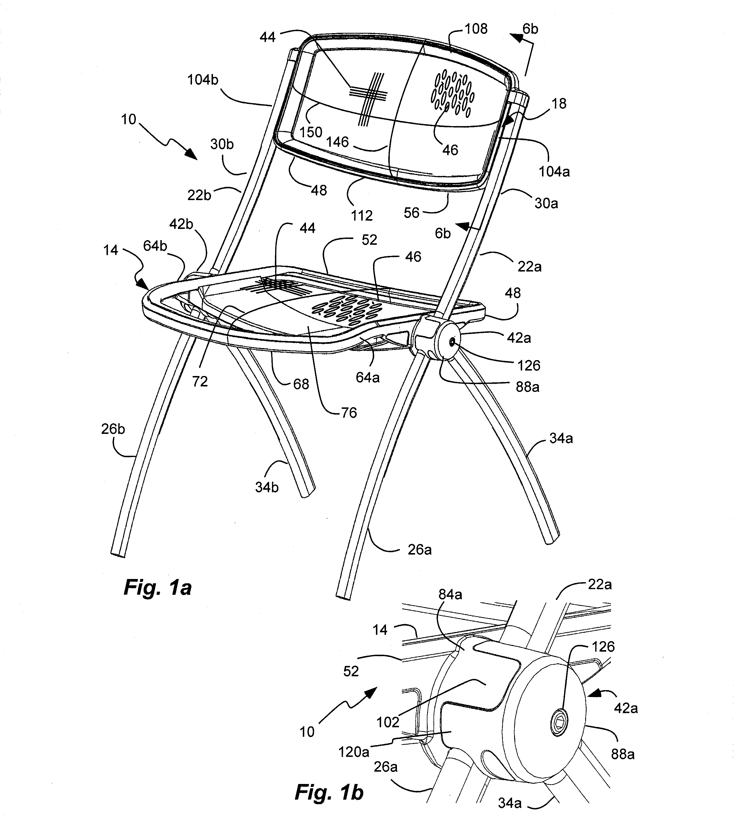 Mesh stacking chair