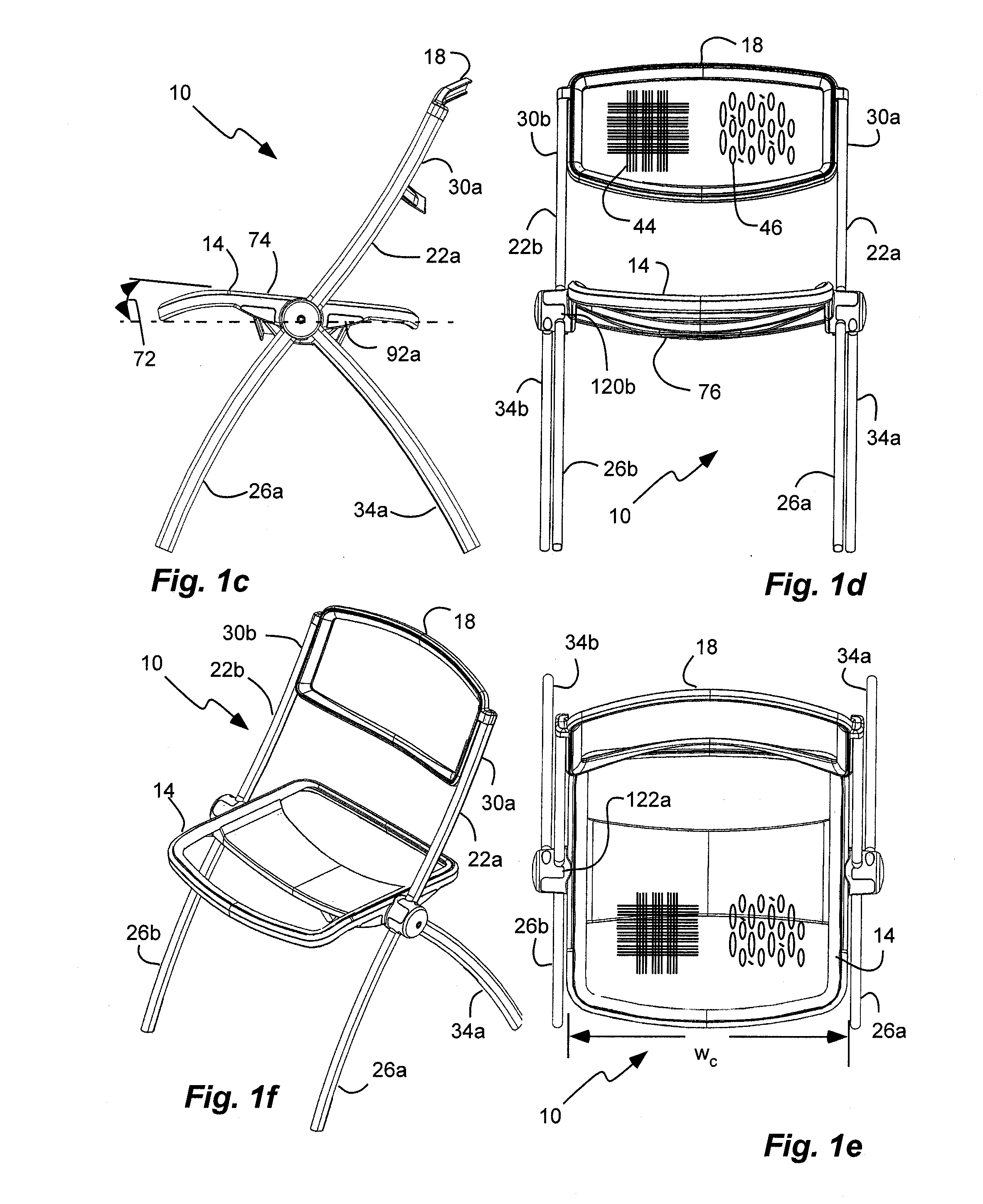 Mesh stacking chair