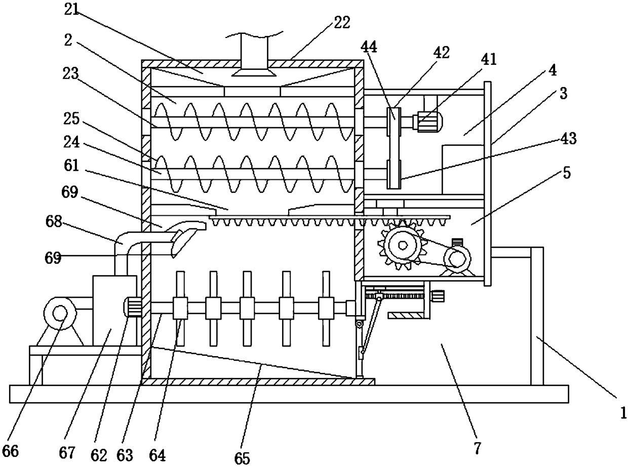 Environment-friendly sludge drying treatment device