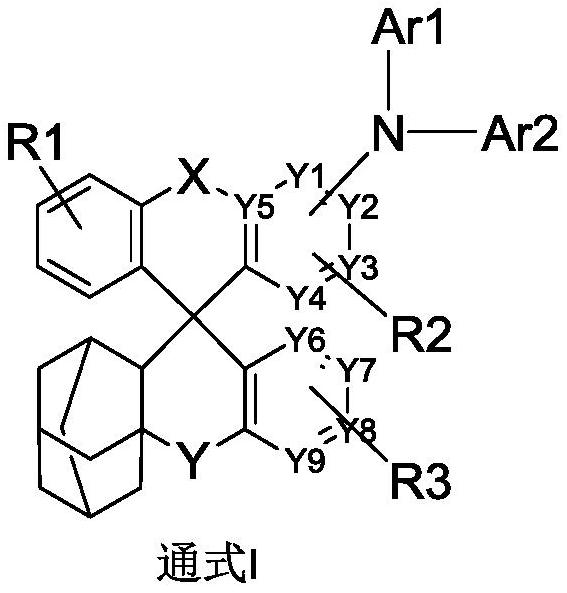 Organic electroluminescent compound containing adamantane and heterocyclic structure and its preparation method and application