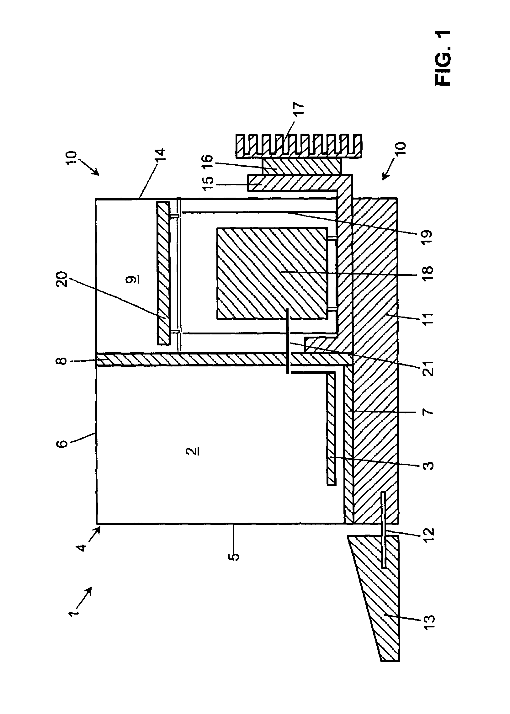 Balance with a heat removing device