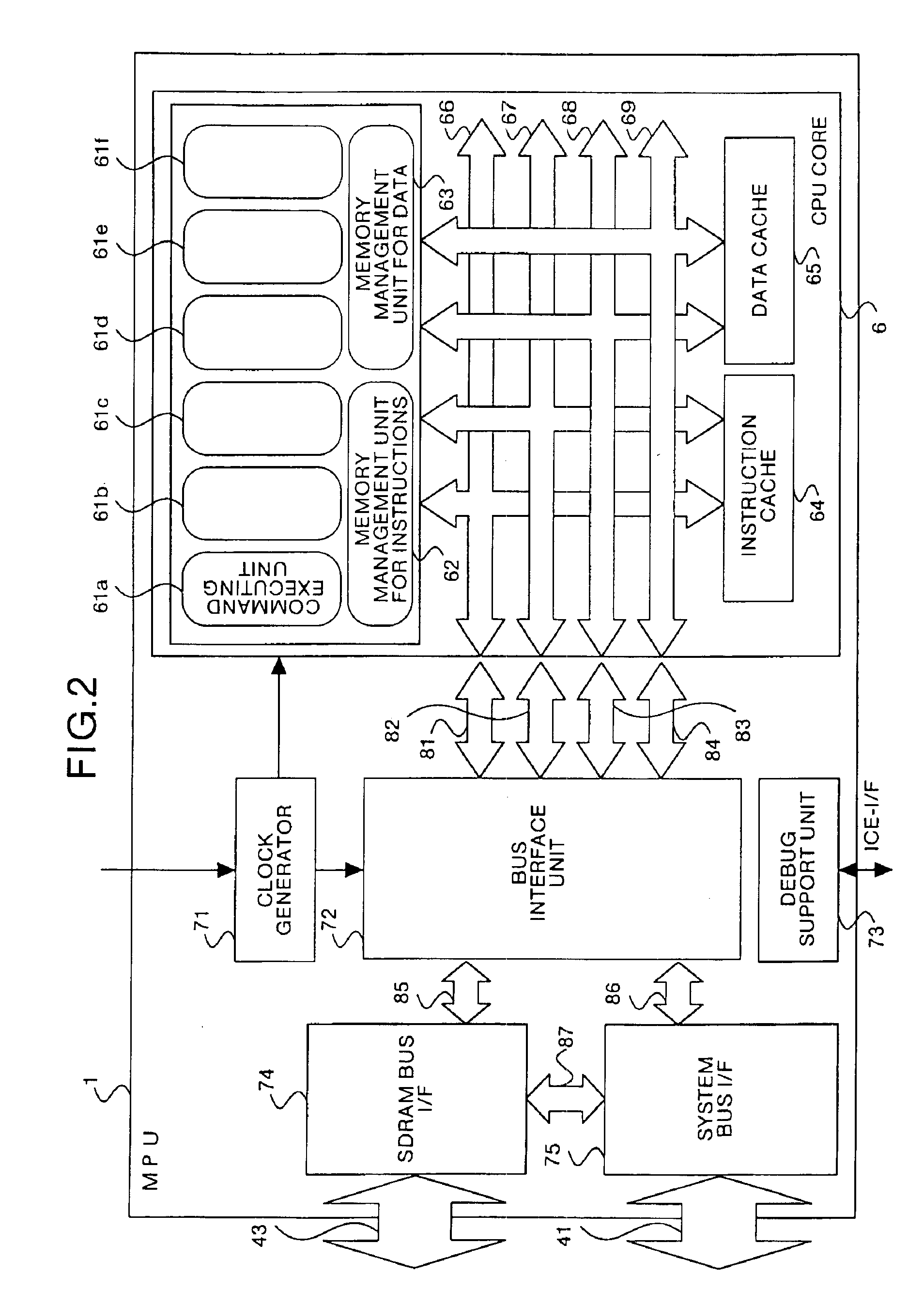 Microprocessor and device including memory units with different physical addresses