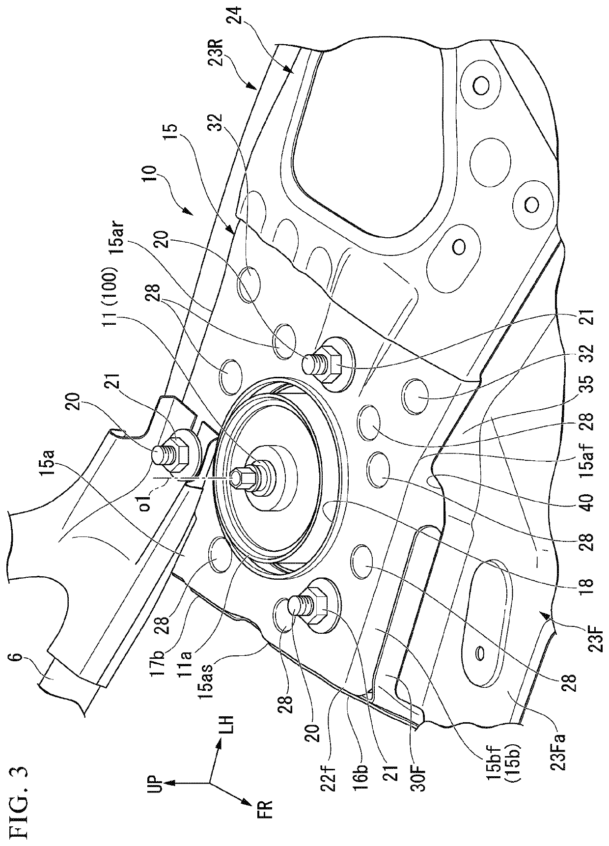 Damper housing for vehicle