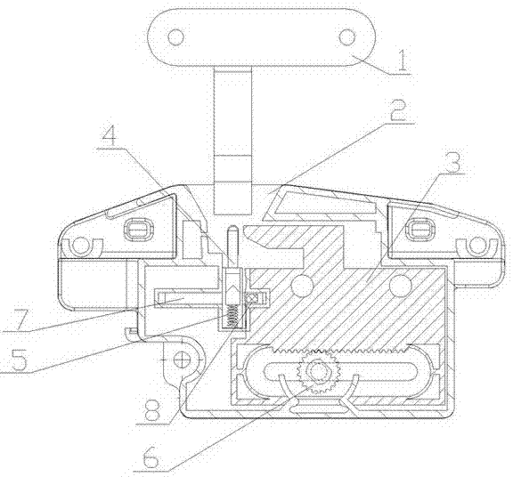 Vehicle roof luggage box locking mechanism