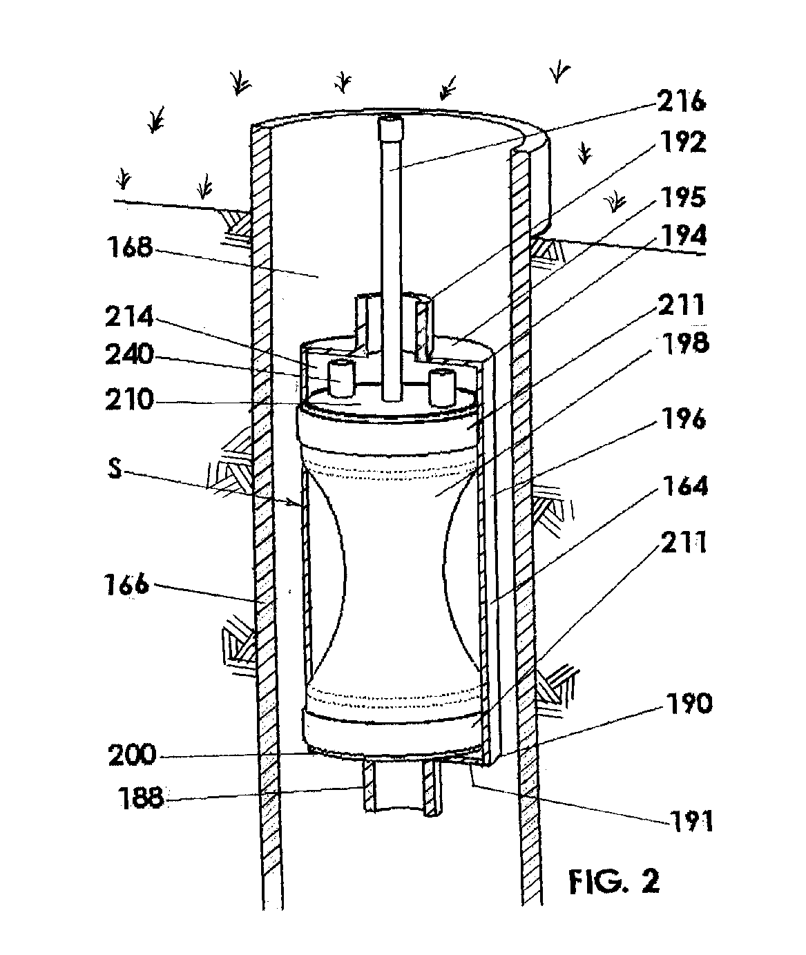 Fluid pressure system including free floating bladder