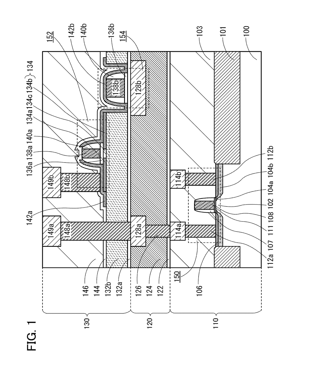 Multi-level stacked transistor device including capacitor and different semiconductor materials