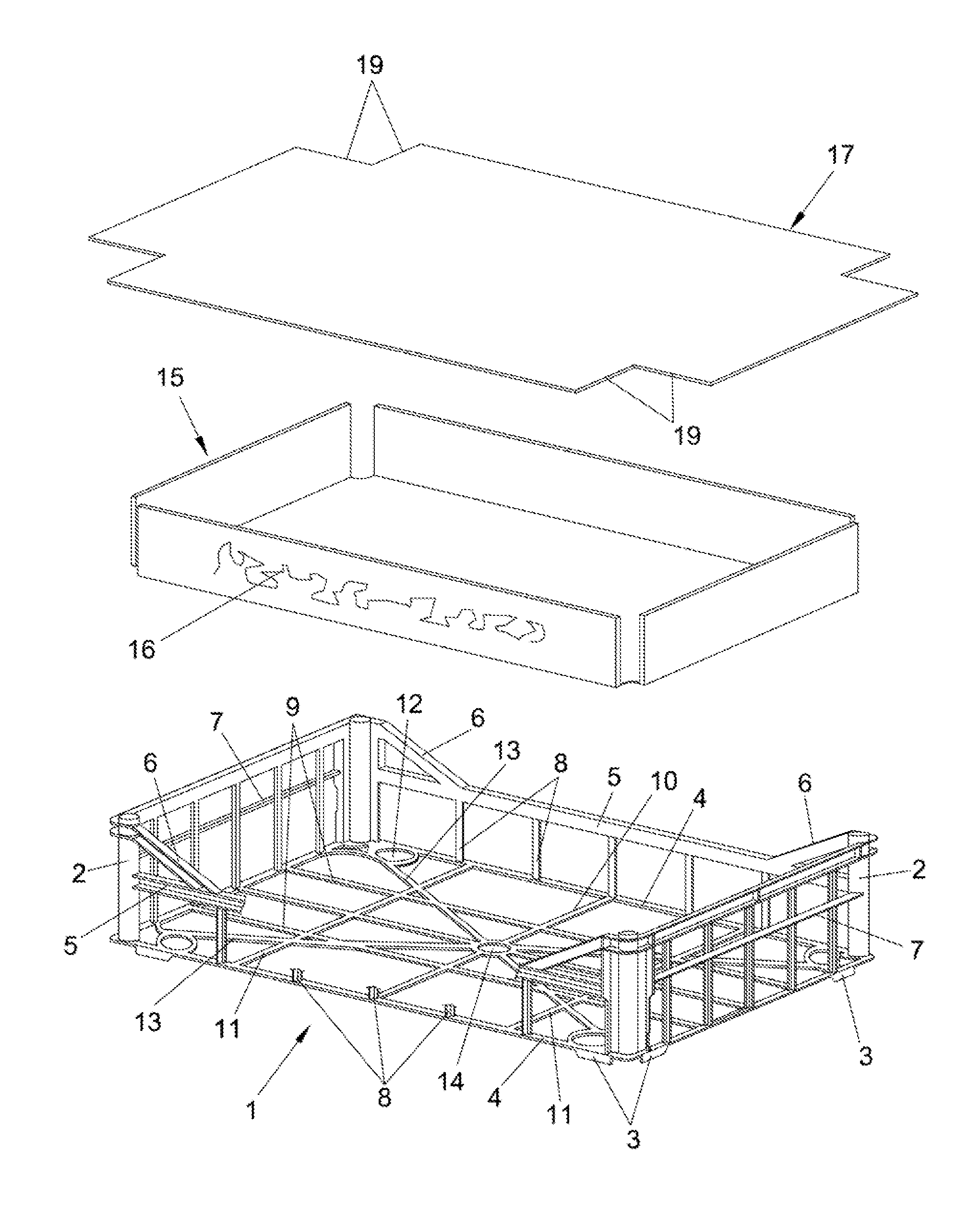 Box for packaging and transporting products