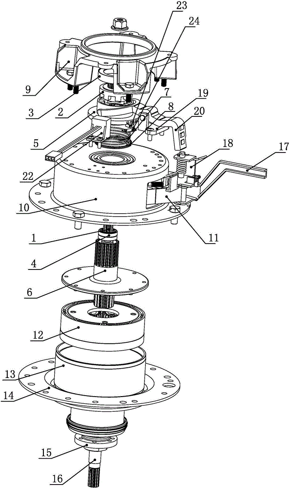 Decelerating clutch of intelligent washing machine