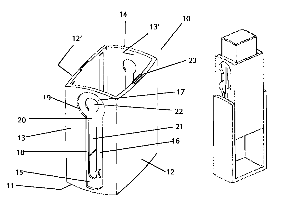 Unitary cosmetic compact with decoupled motion